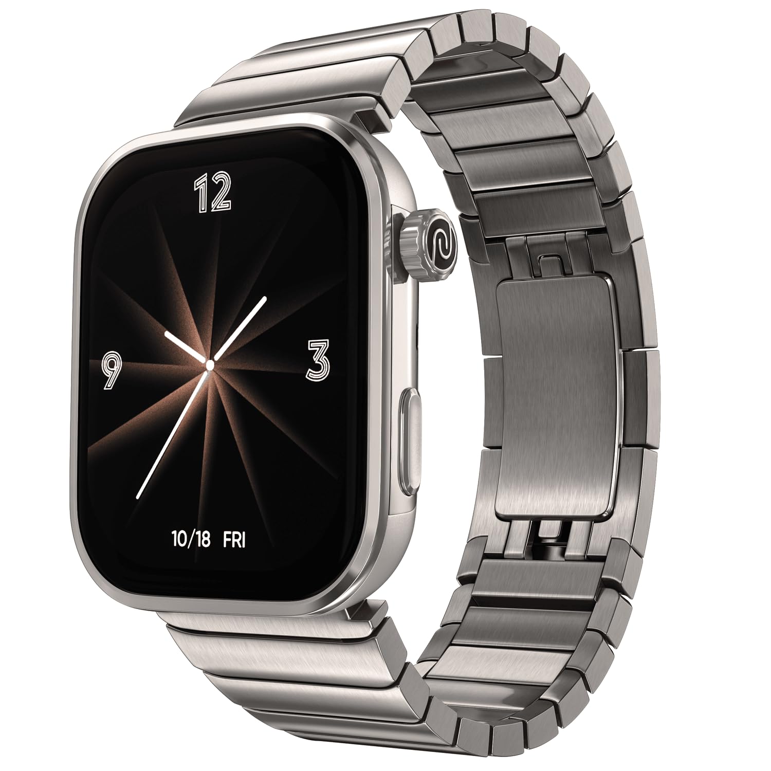 Noise Pro 6 Max Smart Watch:Intelligent AI, Endless AI Watch Faces, AI Companion, 1.96” AMOLED, Stainless Steel Build, Built-in GPS, 5 ATM, EN2 Processor, for iOS & Android(Pure Titanium)